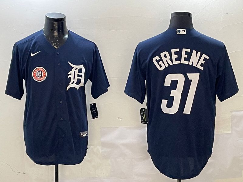 Men Detroit Tigers #31 Greene Drak Blue Game 2025 Nike MLB Jersey style 4->detroit tigers->MLB Jersey